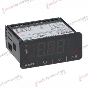 Termostato marca EVCO EV3B23N7 con un rango de hasta 105°C