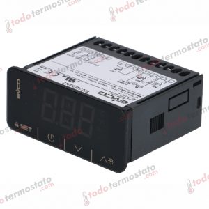 Termostato marca EVCO EV3B33N7 con un rango de -40 a +105°C