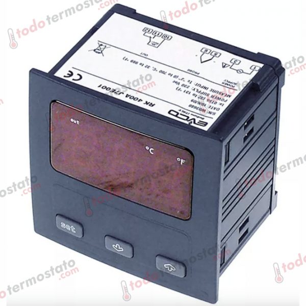 Termostato marca EVCO EV9411J6 con un rango de -99 a +800°C