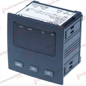 Termostato marca EVCO EV9412J6 con un rango de -99 a +800°C