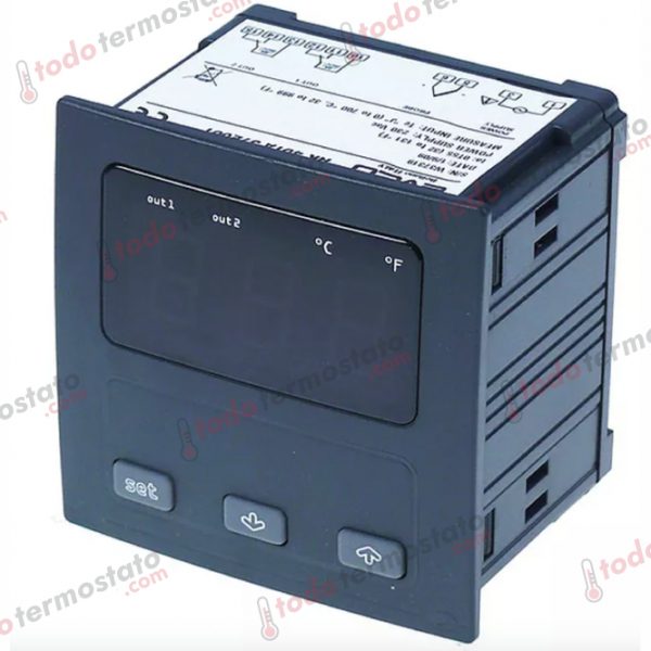 Termostato marca EVCO EV9412J6 con un rango de -99 a +800°C