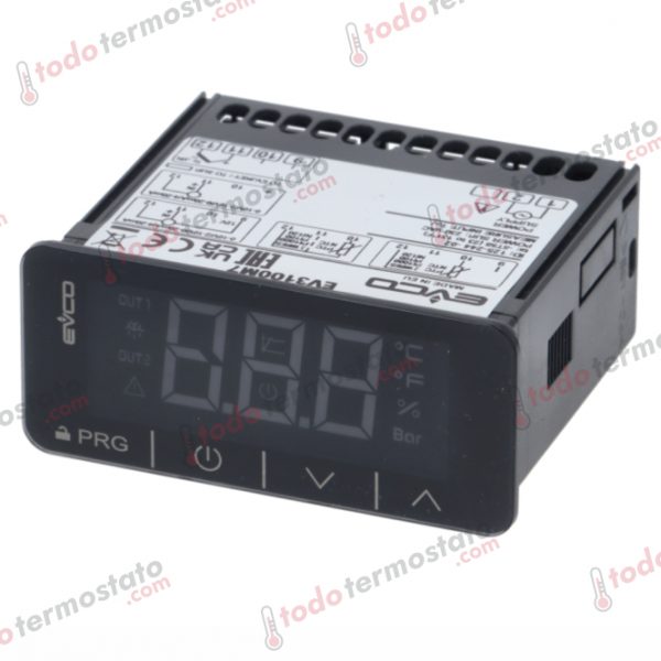 Termostato marca EVCO EVK100J7 con un rango de -50 a 700°C