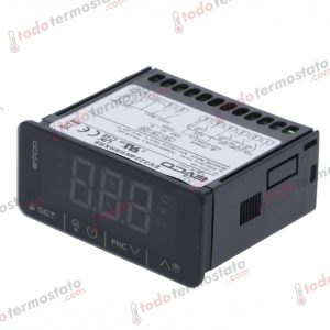 Termostato marca EVCO EVK214N9 con un rango de hasta 105°C