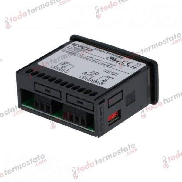 Datos técnicos de termostato marca EVCO EVK411P3VXBS Rango de -40 a 150°C