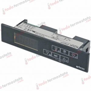 Termostato marca EVCO EVR232N7 con un rango de -40 a +105°C