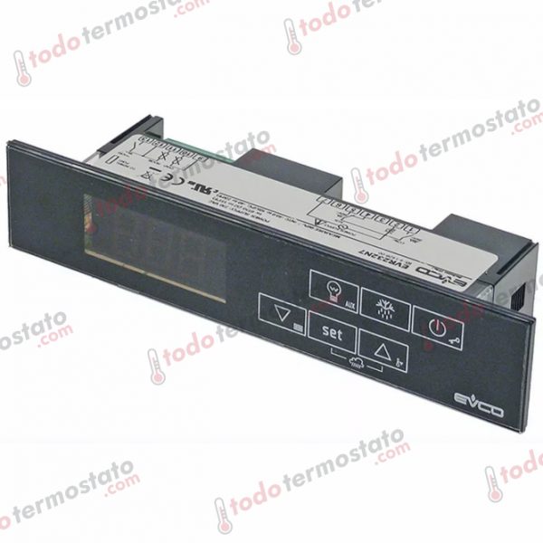 Termostato marca EVCO EVR232N7 con un rango de -40 a +105°C