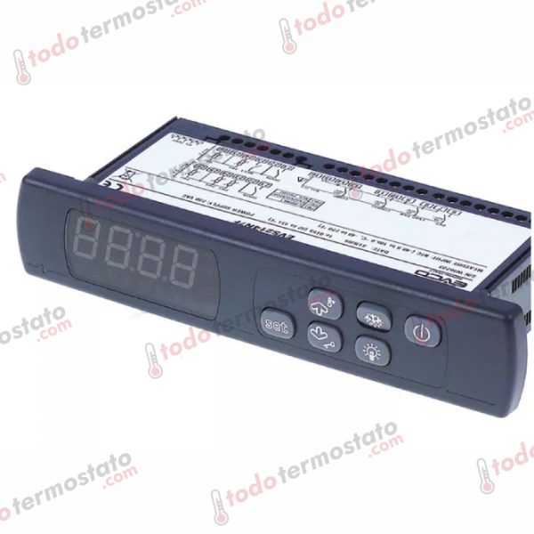 Termostato marca EVCO EVS214 con un rango de -50 a +150°C