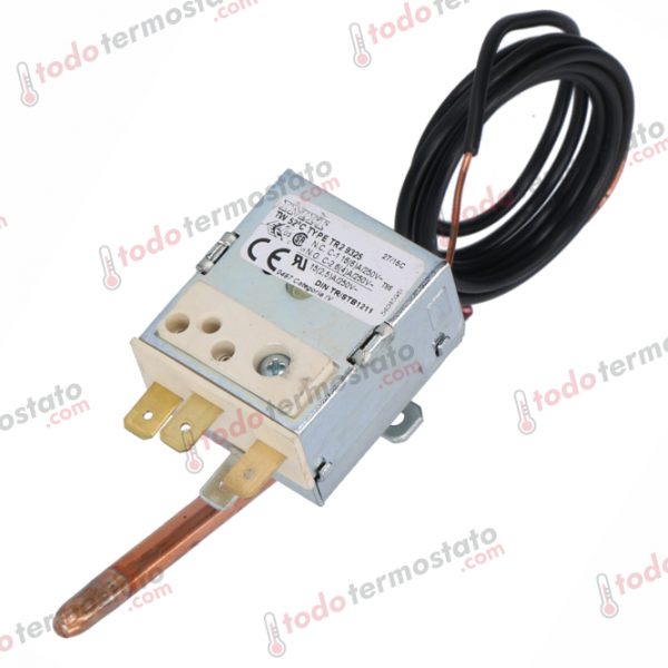 Datos técnicos de termostato marca IMIT 540459B con un rango de 52°C