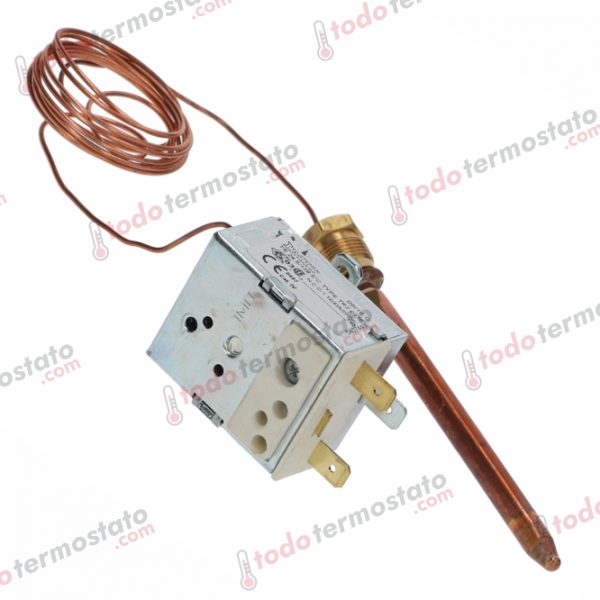 Datos técnicos de termostato marca IMIT 540744 con un rango de 128,5°C