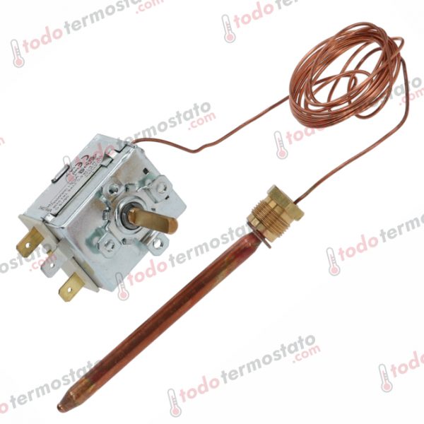 Termostato marca IMIT 540744 con un rango de 128,5°C