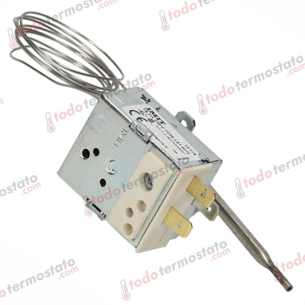 Datos técnicos de termostato marca IMIT 541821 con un rango de 238°C