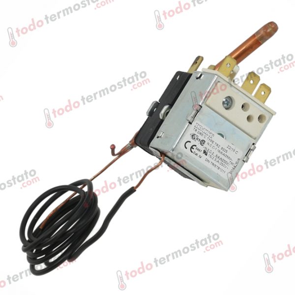 Datos técnicos de termostato marca IMIT TR29325 con un rango de 65°C