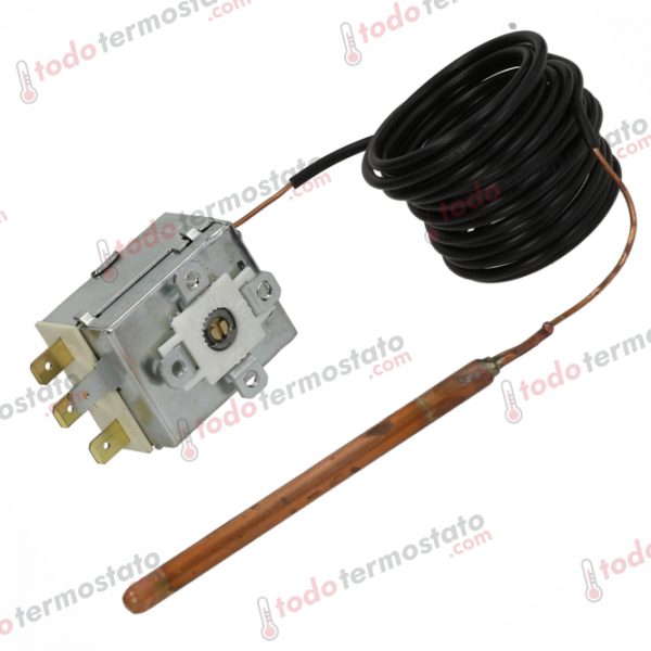 Termostato marca IMIT TR2 9345 con un rango de 0 a 90°C