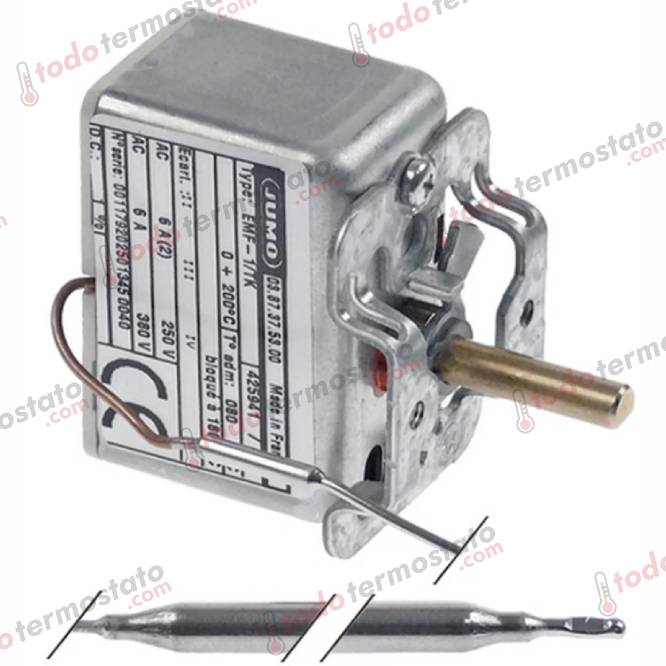 Termostato JUMO 376012 Rango 200°C 1 Termostato marca JUMO 376012 Rango de 200°C