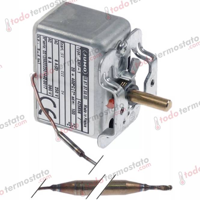 Termostato JUMO 376013 Rango 400°C 1 Termostato marca JUMO 376013 Rango de 400°C