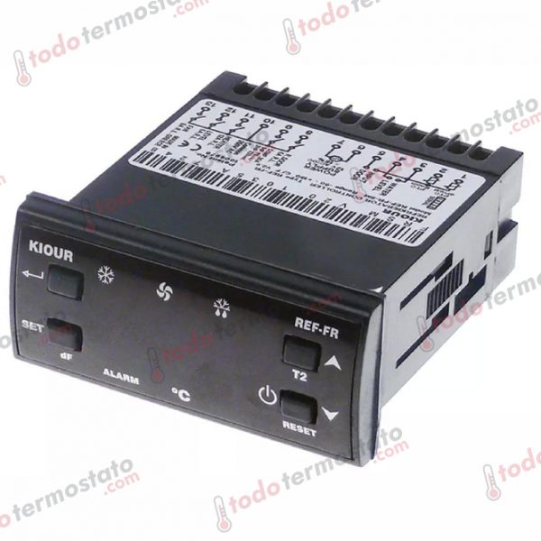Termostato marca KIOUR REFFRSM V2.0 con un rango de -19 a +99°C