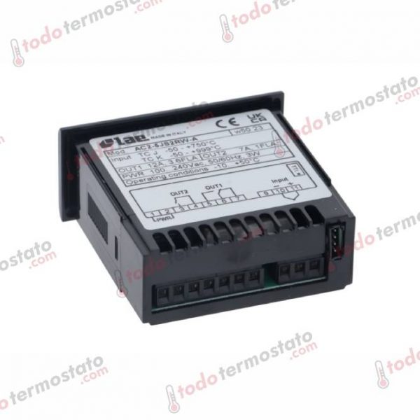 Datos técnicos de termostato marca LAE ELECTRONIC ACJ-5JS2RW-B Rango de -50 a +900°C