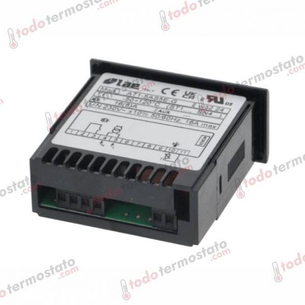 Datos técnicos de termostato marca LAE ELECTRONIC AT1-5AS5E-G Rango de -50 a +120°C