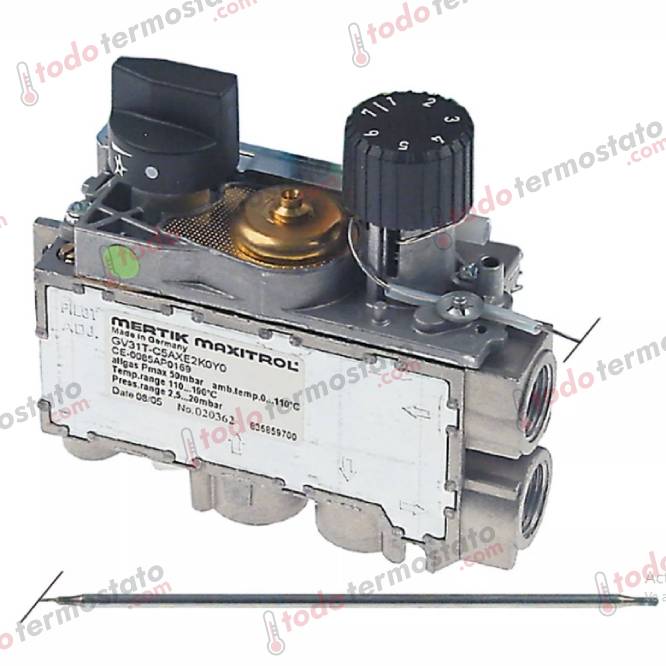 Termostato MERTIK GV31TC5AXE2KOYO Rango 110-190°C 1 Termostato marca MERTIK GV31TC5AXE2KOYO Rango de 110-190°C