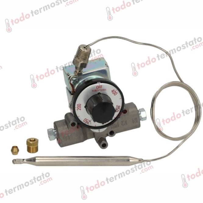 Termostato ROBERTSHAW RGSA60301800 Rango 204°C 1 Termostato marca ROBERTSHAW RGSA60301800 Rango de 204°C