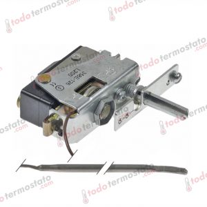 Termostato marca SENASYS 358 con un rango de 121,11°C MAX
