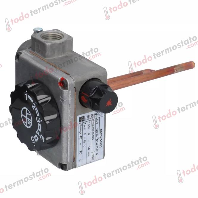 Termostato SIT 0610001 Rango 30-70°C 1 Termostato marca SIT 0610001 Rango de 30-70°C