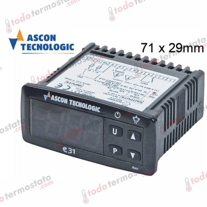 Termostato TECNOLOGIC E31DRVVIABI Rango -50 +109°C 1 Termostato marca TECNOLOGIC E31DRVVIABI Rango de -50 +109°C