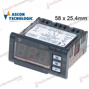 Termostatos para Frío Industrial y Comercial: Control Preciso de Refrigeración 3 Termostato marca TECNOLOGIC E51DNS Rango de -40 a +99°C