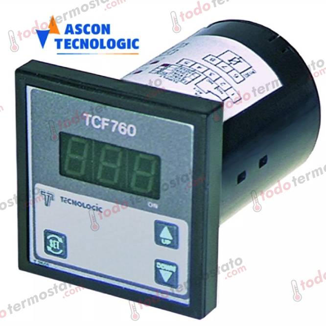 Termostato TECNOLOGIC TCF760TED Rango -50 +150°C 1 Termostato marca TECNOLOGIC TCF760TED Rango de -50 +150°C