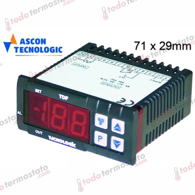 Termostato TECNOLOGIC TDF11F Rango -50 a +150°C 1 Termostato marca TECNOLOGIC TDF11F Rango de -50 a +150°C
