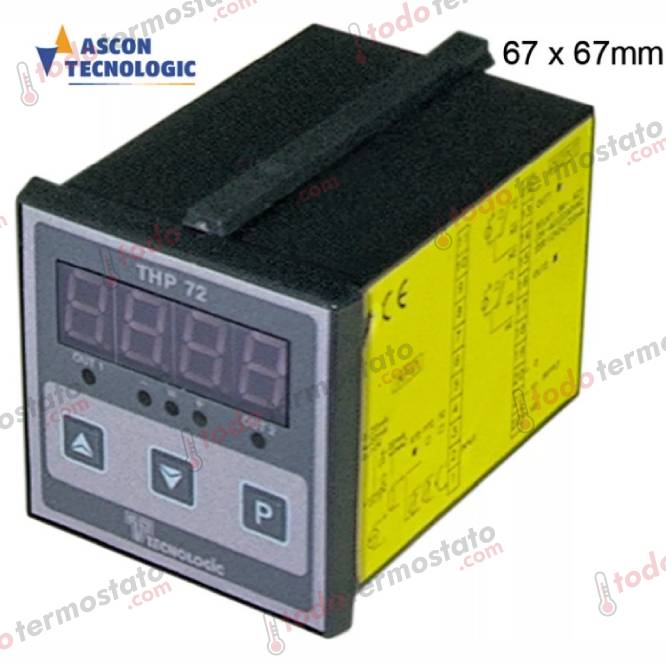 Termostato TECNOLOGIC THP72 Rango 0 a +800°C 1 Termostato marca TECNOLOGIC THP72 Rango de 0 a +800°C