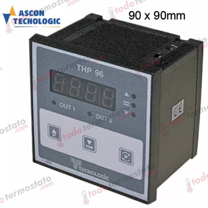Termostato TECNOLOGIC THP96DCRR Rango 0 a +800°C 1 Termostato marca TECNOLOGIC THP96DCRR Rango de 0 a +800°C