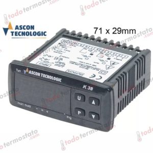 Termostatos para Frío Industrial y Comercial: Control Preciso de Refrigeración 19 Termostato marca TECNOLOGIC TLK38FCRR Rango de -200 a 1760°C