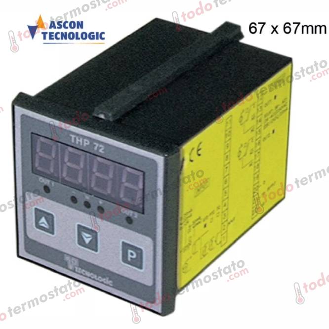 Termostato TECNOLOGIC TLK72HERRB Rango -200 a +850°C 1 Termostato marca TECNOLOGIC TLK72HERRB Rango de -200 a +850°C