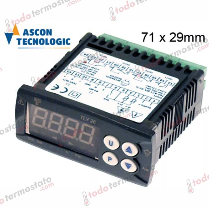 Termostato TECNOLOGIC TLY26R Rango -50 a +150°C 1 Termostato marca TECNOLOGIC TLY26R Rango de -50 a +150°C