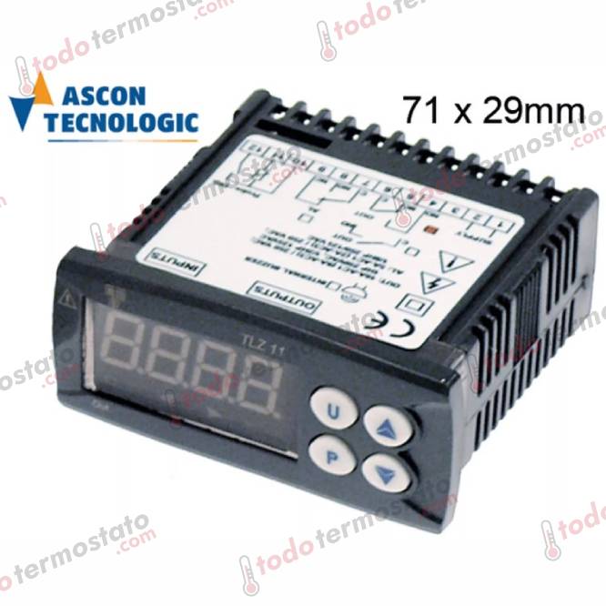 Termostato TECNOLOGIC TLZ11FR21 Rango -50 a +150°C 1 Termostato marca TECNOLOGIC TLZ11FR21 Rango de -50 a +150°C