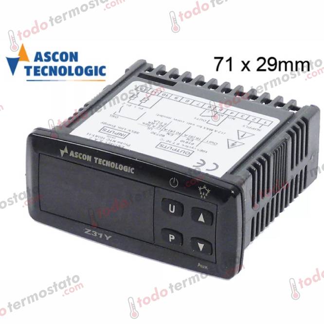 Termostato TECNOLOGIC Z31YHSD Rango -50 a +150°C 1 Termostato marca TECNOLOGIC Z31YHSD Rango de -50 a +150°C